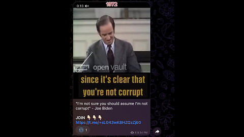 "I'm not sure you should assume I'm not corrupt" - Joe Biden