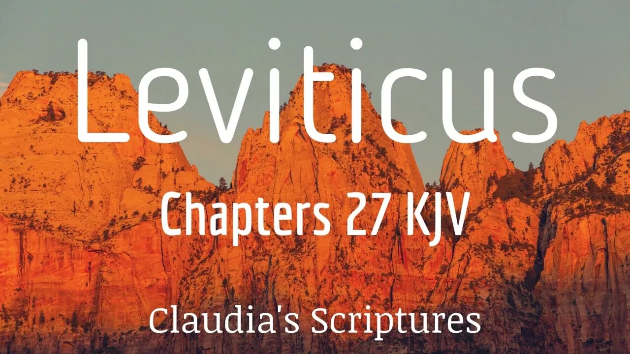 The Bible Series Bible Book Leviticus Chapter 27 Audio