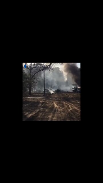 Burning Russian column - Ukraine War