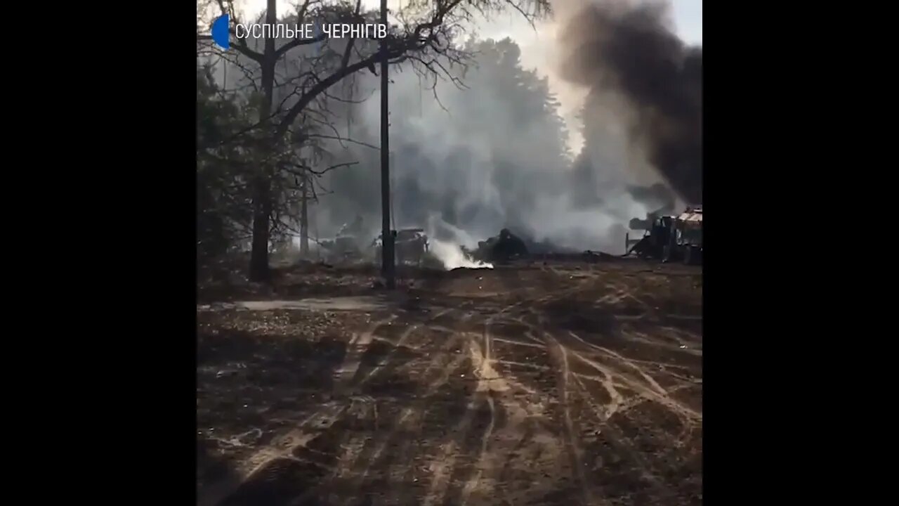 Burning Russian column - Ukraine War