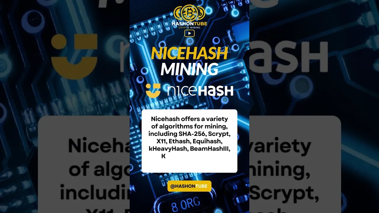 Nicehash's Diverse Mining Algorithms #crypto #shorts