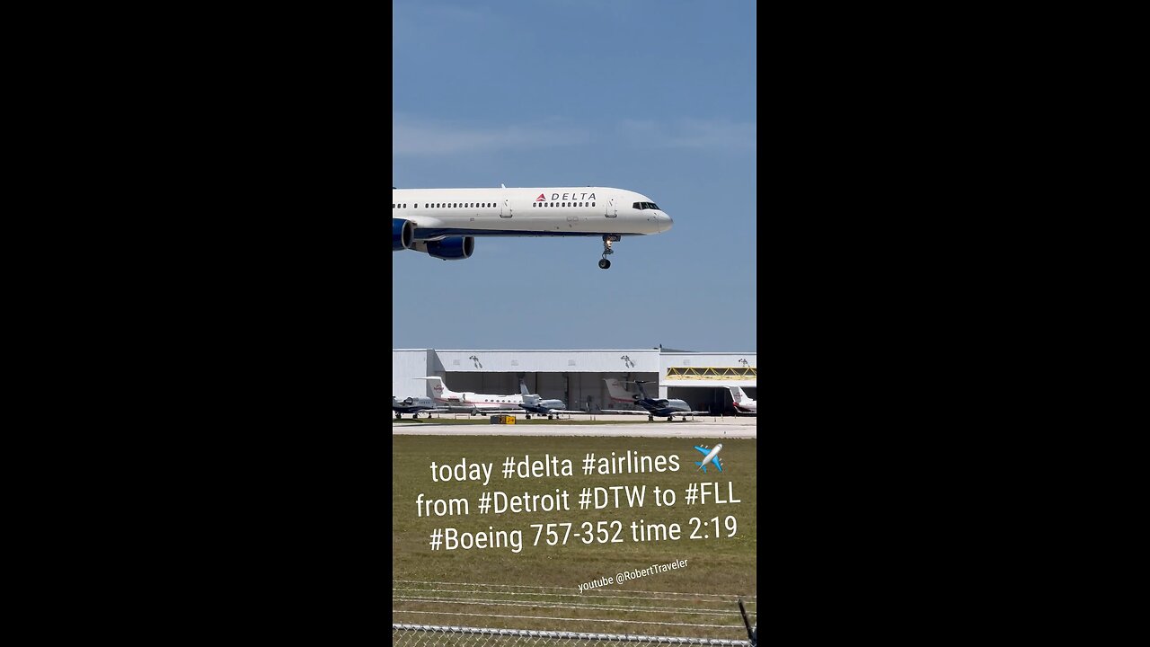 today #delta #airlines ✈️ from #Detroit #DTW to #FLL #Boeing 757-352 time 2:19 #florida