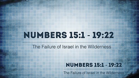 Book of Numbers Chapter 15:1 - 19:22