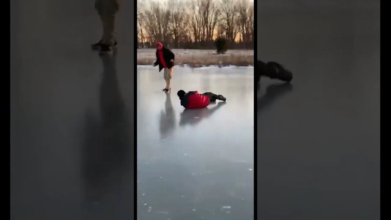 Don’t run on the ice 🤦‍♂️ #explorepage #work #shortsvideo