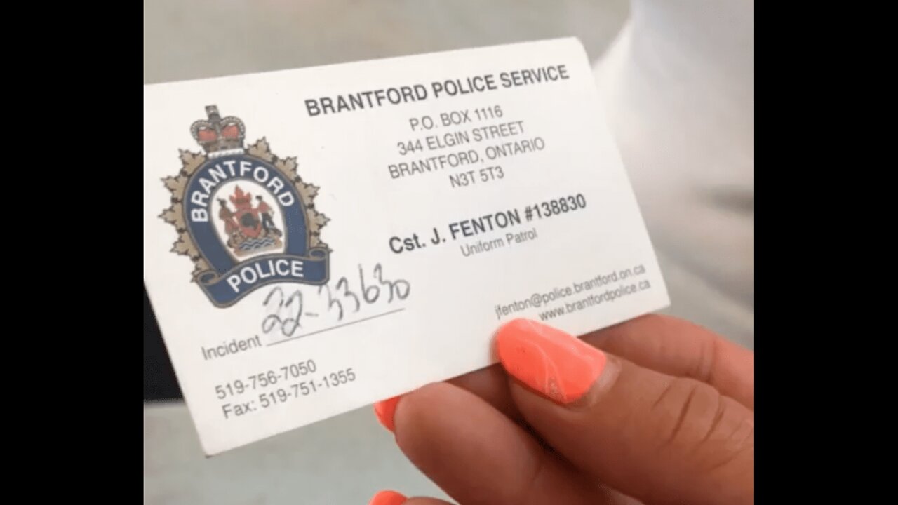 Delivering Investigative Report to Brantford Police
