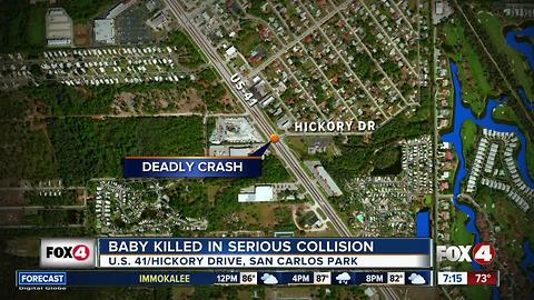 Infant dies in San Carlos Park crash