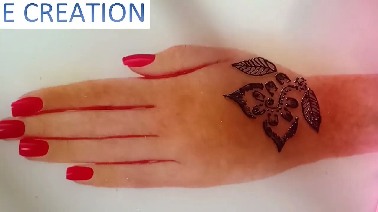 easy gorgeous full hand flower style mehndi design