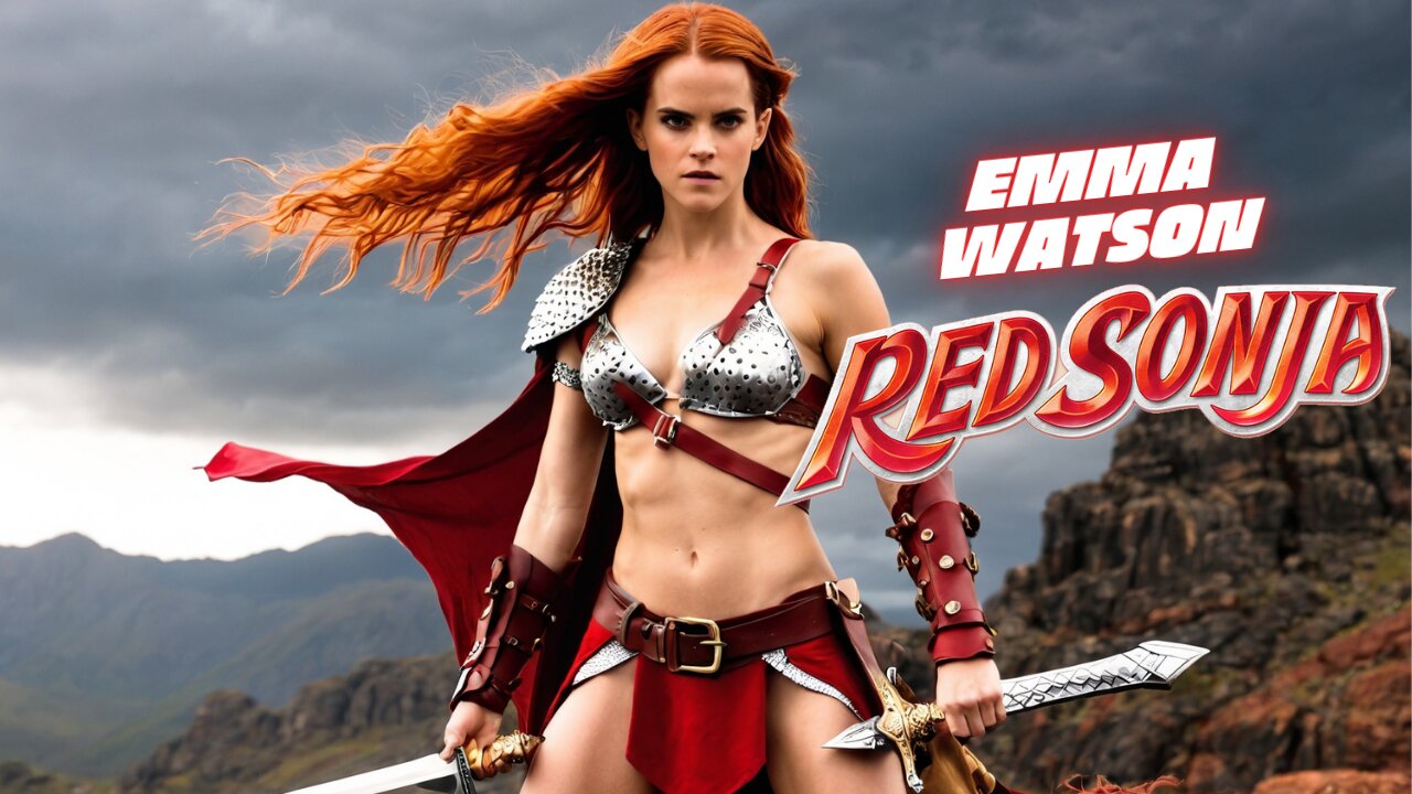 Emma Watson is Red Sonja, Teaser, You Won't Believe, AI-Generated Art Girl