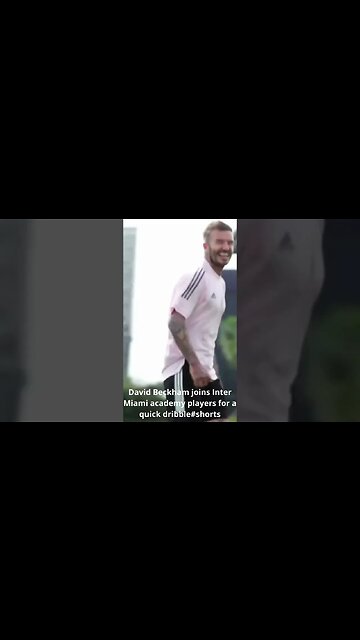 David Beckham joins Inter Miami academy players for a quick dribble #shorts
