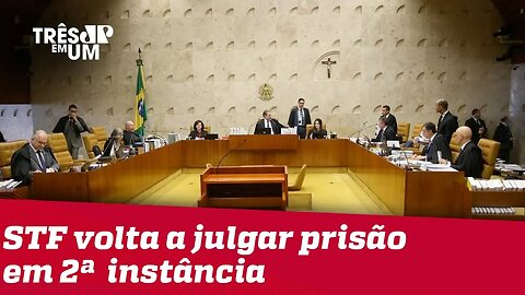 STF retoma análise de prisão após condenação em 2ª instância