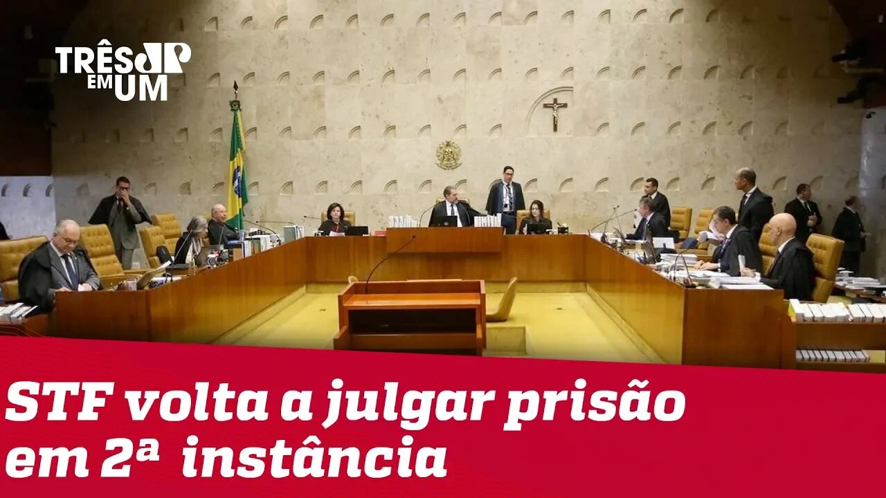 STF retoma análise de prisão após condenação em 2ª instância