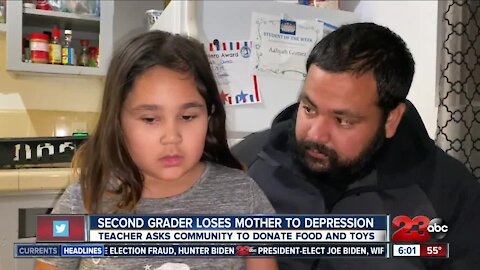 Second grader loses mother to depression