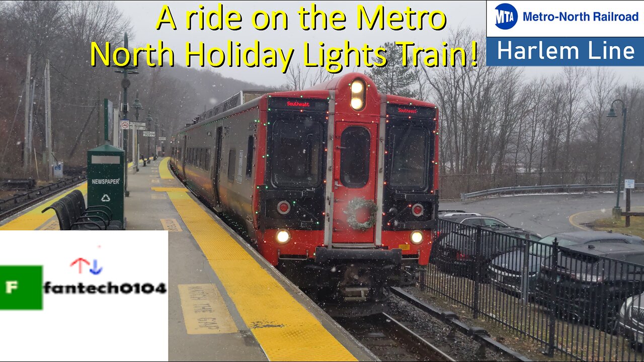 Riding the Metro North Railroad Holiday Lights Train on the Harlem Line!