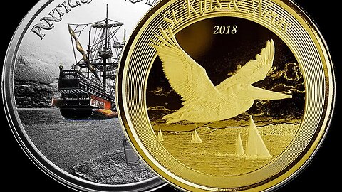 Eastern Caribbean 8 Silver & Gold Coin Series (FIRST Coin RUM)