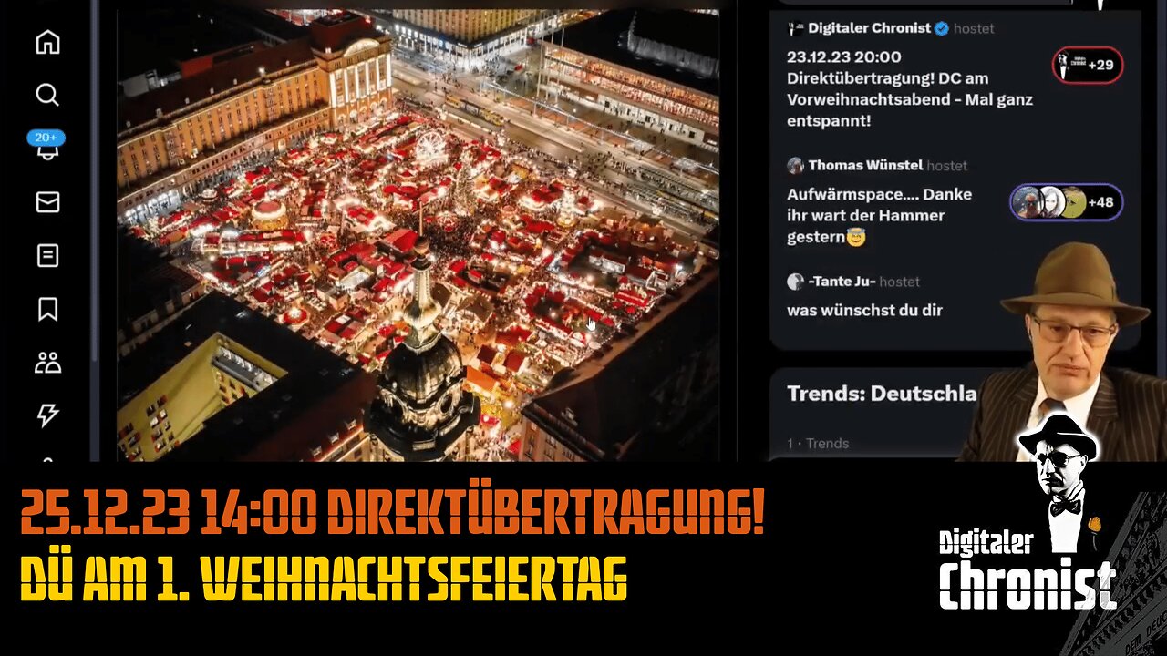 Aufzeichnung vom 25.12.23 14:00 Direktübertragung! DÜ am 1. Weihnachtsfeiertag