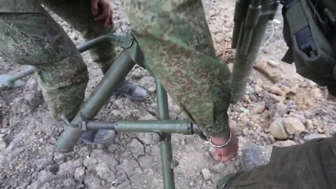 Russian mortar men in Ukraine