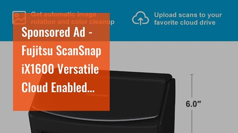 Sponsored Ad - Fujitsu ScanSnap iX1600 Versatile Cloud Enabled Document Scanner for Mac or PC,...