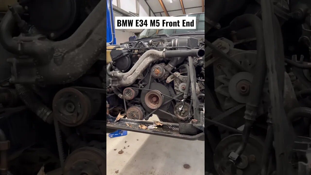 BMW E34 M5 Front End #bmw #bmwe34 #bmwm5 #mechanic #diy #restoration #cars #automotive #engine