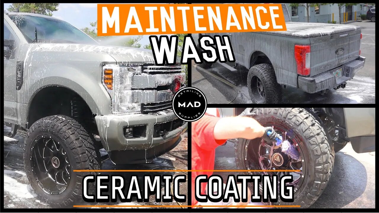 Super Cleaning a Ford F-250 | Ceramic Coating Maintenance Wash | Satisfying Car Detailing!!