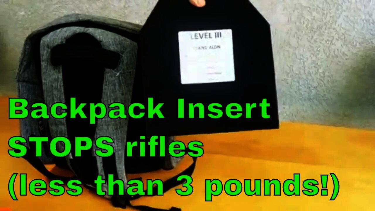 Bulletproof Backpack Insert Stops Rifles 👍🔫 (weighs under 3 pounds!)