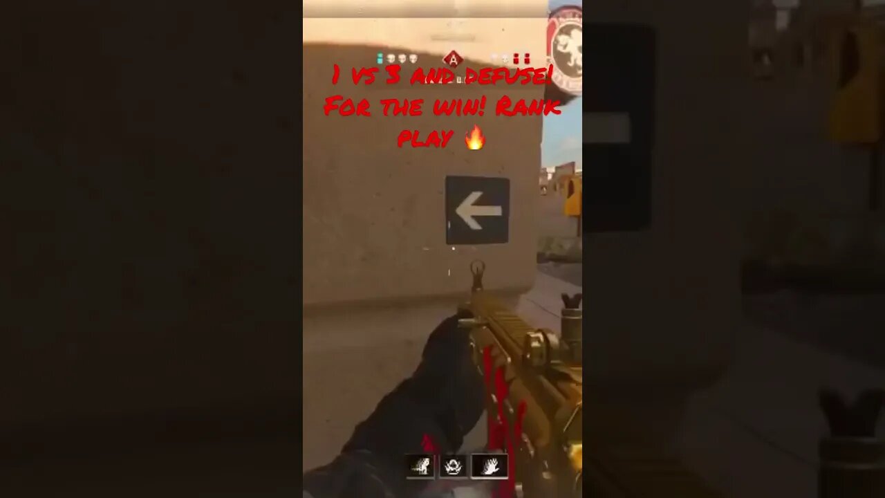 1 vs 3 and defuse! For the win rank play! #callofduty #modernwarfare2 #ranked