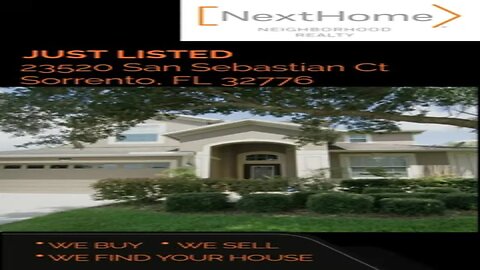 Just Listed | 23520 San Sebastian Ct, Sorrento, FL 32776