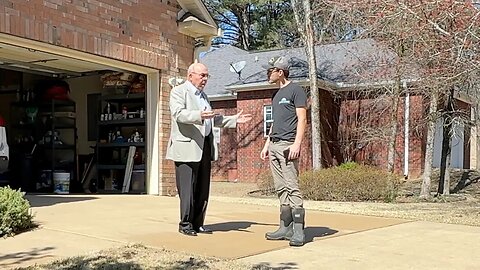 He couldn't BELIEVE how much dirt was built up on his driveway