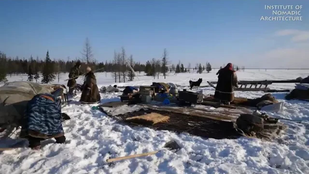 Warmest ~ Tent ~ on ~ Earth ~ ~ Pitching ~ in ~ the ~ Siberian ~ Arctic Winter Ненецкая палатка