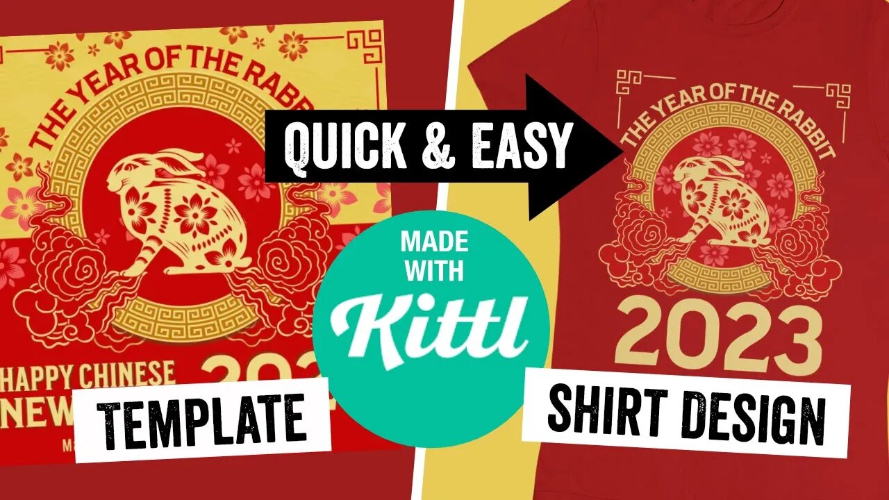 5-Minute Chinese New Year T-Shirt Design with Kittl