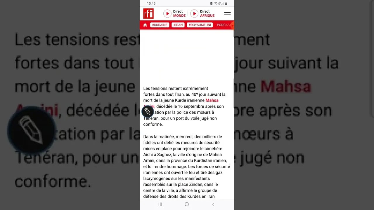 les forces de sécurité tirent sur des manifestants après un hommage à Mahsa Amini法语