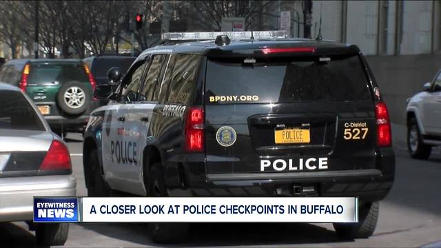 Where are the most police checkpoints in Buffalo?