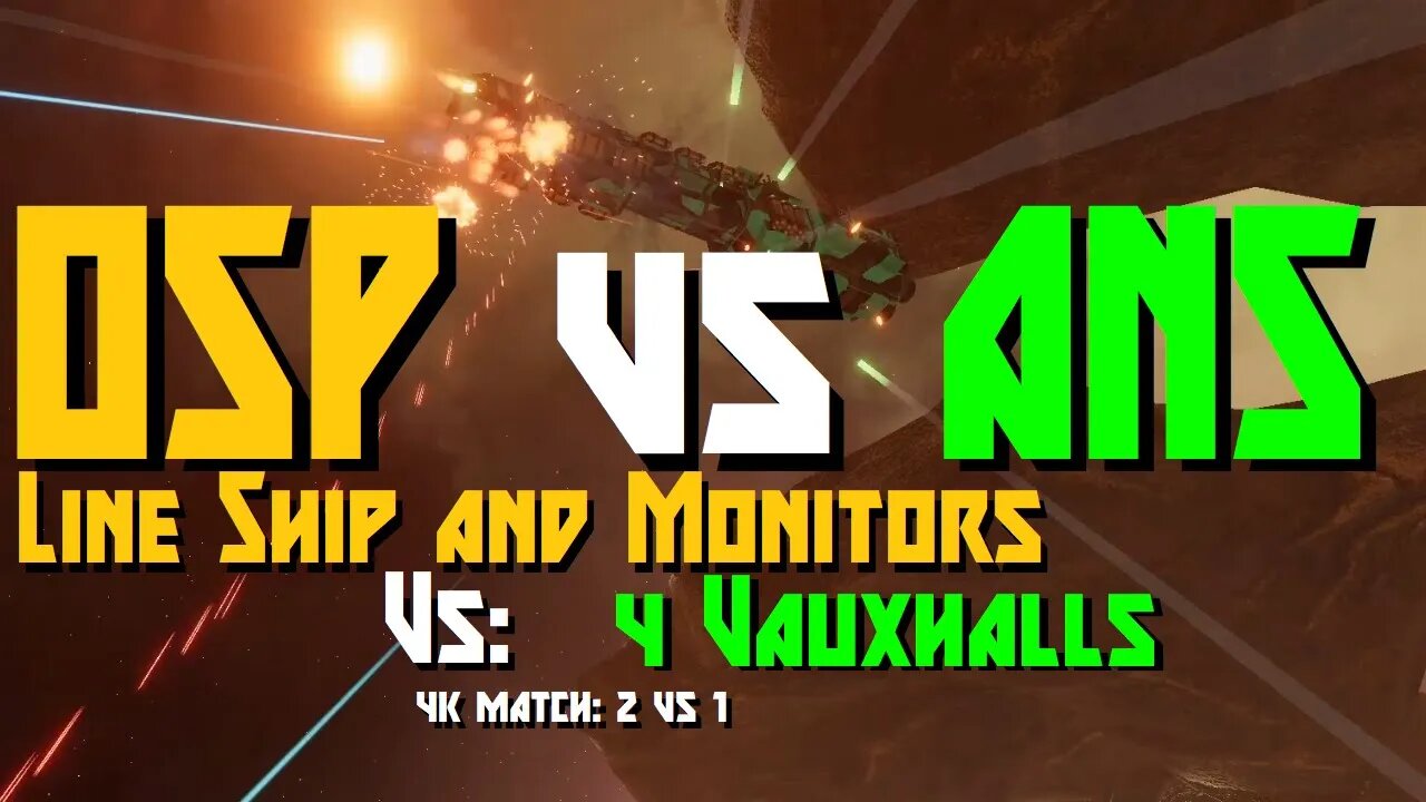 Line ship and Monitors vs 4 Vauxhalls // 2vs1, 4k Match