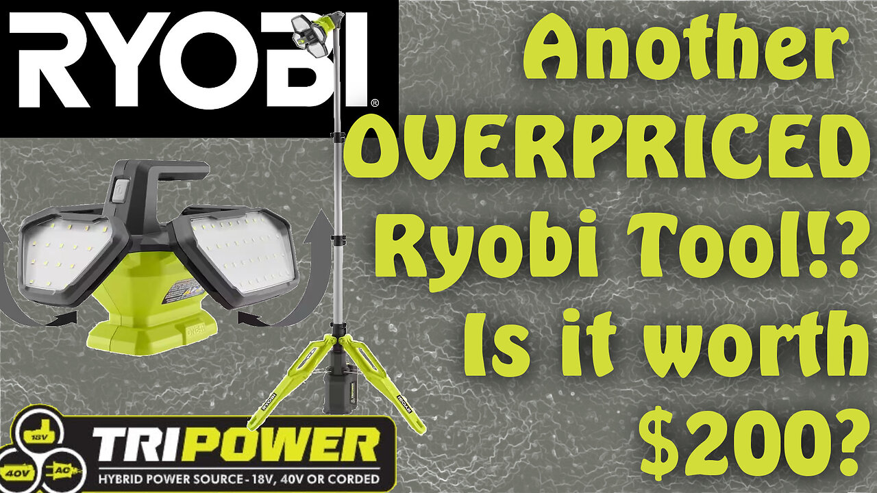 Ryobi TriPower Tripod Is It Good Enough for the Pros? #ledlights #floodlight #PCL691B