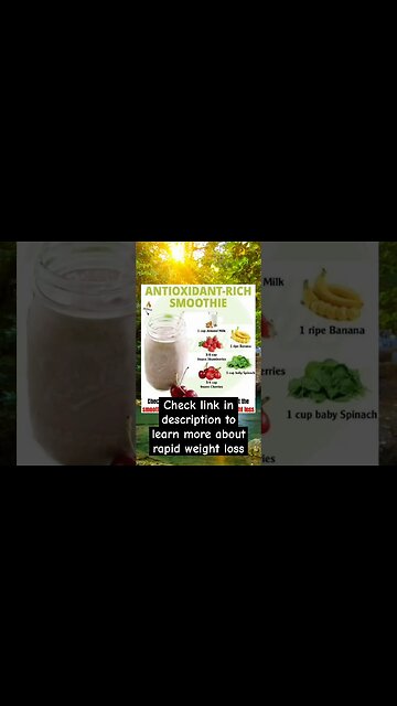 How To Make Healthy Antioxidant Weight Loss Smoothies | How Antioxidants Help Lose Weight #shorts