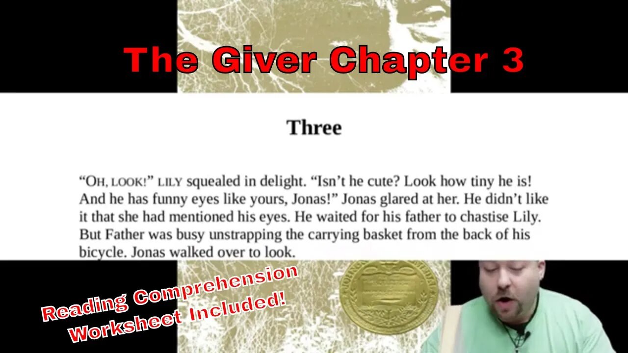 The Giver Chapter 3 Reading for Fluency with Comprehension Questions for Class Worksheet Included