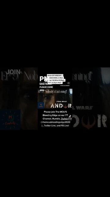 Andor EP 9 RECAP Wed Evening (12/28) at 9:35pm EST/ 6:35pm PAC, on The MCU'S Bleeding Edge! #andor