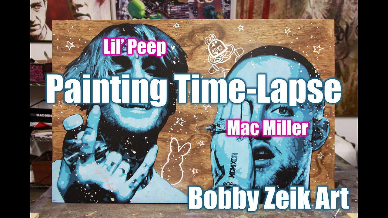 "Peep Miller" painting time-lapse By Bobby Zeik