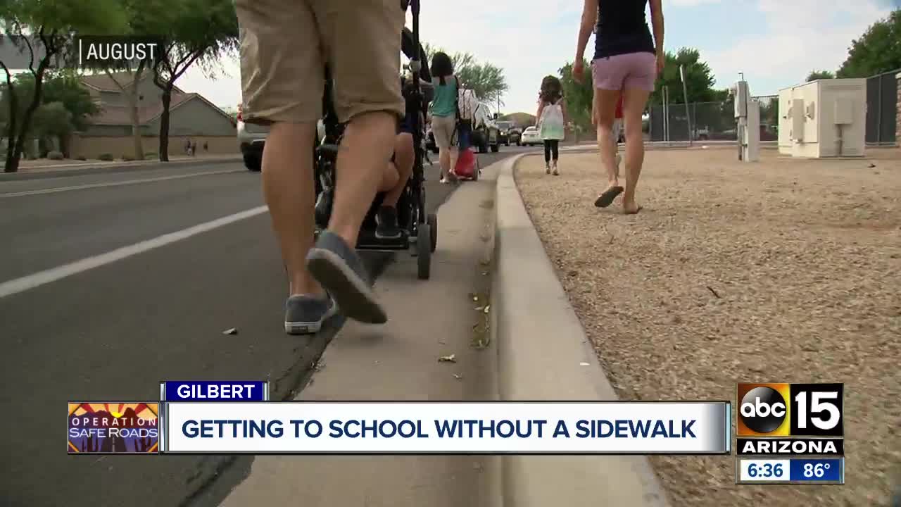 Gilbert neighborhood gets sidewalk on school route