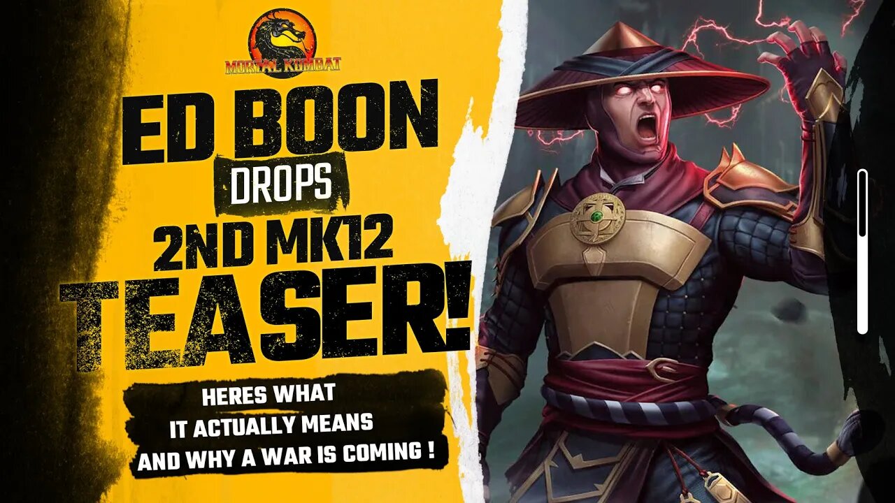 Mortal Kombat 12 Exclusive: ED BOON OFFICIALLY DROPS 2ND MK12 TEASER TRAILER!! (MUST WATCH)