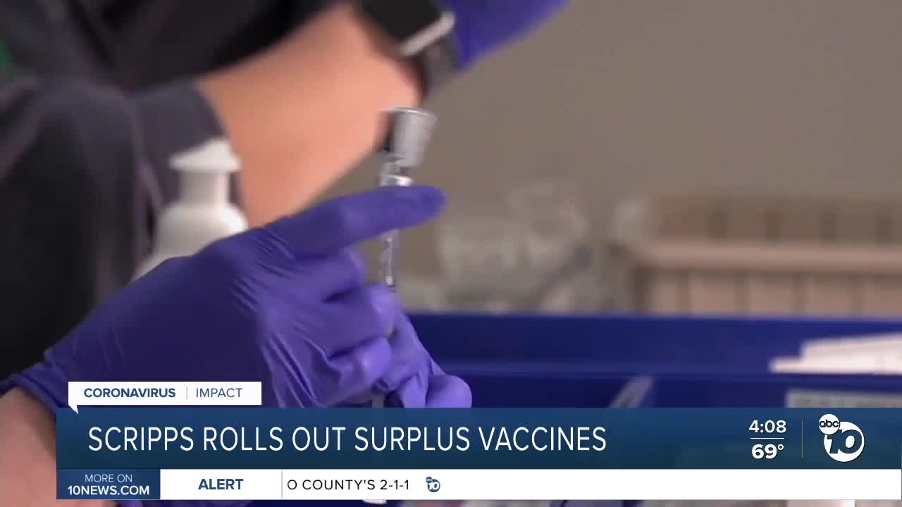 Scripps Health rolls out surplus COVID-19 vaccines