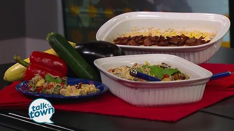 Ann Cox Eastes prepares Creamy Confetti Corn and Grilled Ratatouille