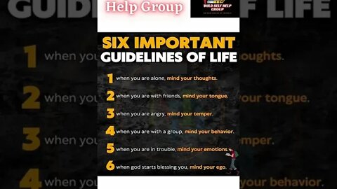 🔥Six important guideline of life🔥#shorts🔥#wildselfhelpgroup🔥28 September 2022🔥