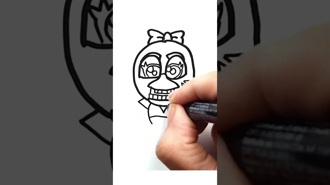 How to draw and paint Glamrock Chica from Five Nights at Freddy's