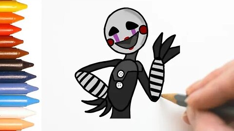 COMO DESENHAR PUPPET - FNAF - FÁCIL