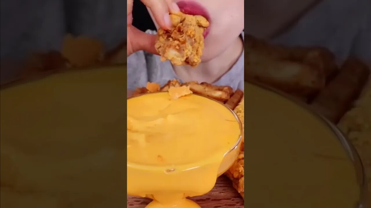 ASMR MUKBANG｜KFC CHICKEN, CHEESE BALL, CHEESE STICKS, FRIES, CHEESE SAUCE | FOOD EATING Satisfying