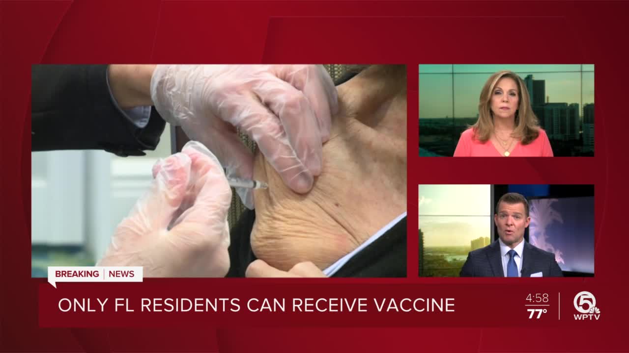 Only Florida residents can receive first dose of COVID-19 vaccine in Sunshine State