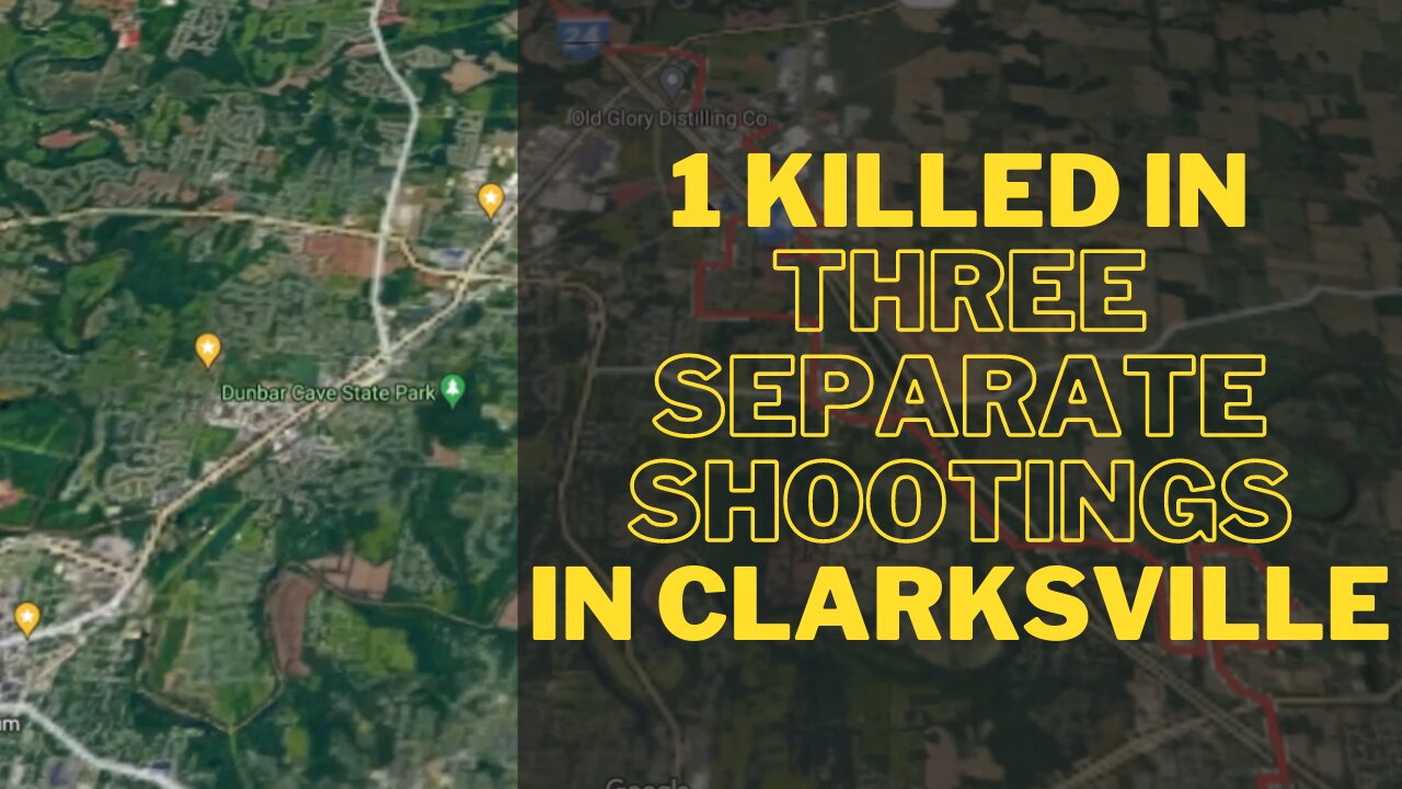 These are the locations of the Three Separate Shootings that happened in Clarksville in One Night