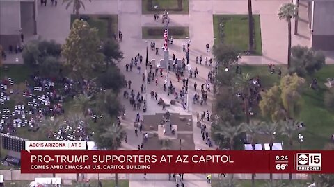 Pro-Trump supporters at Arizona capitol