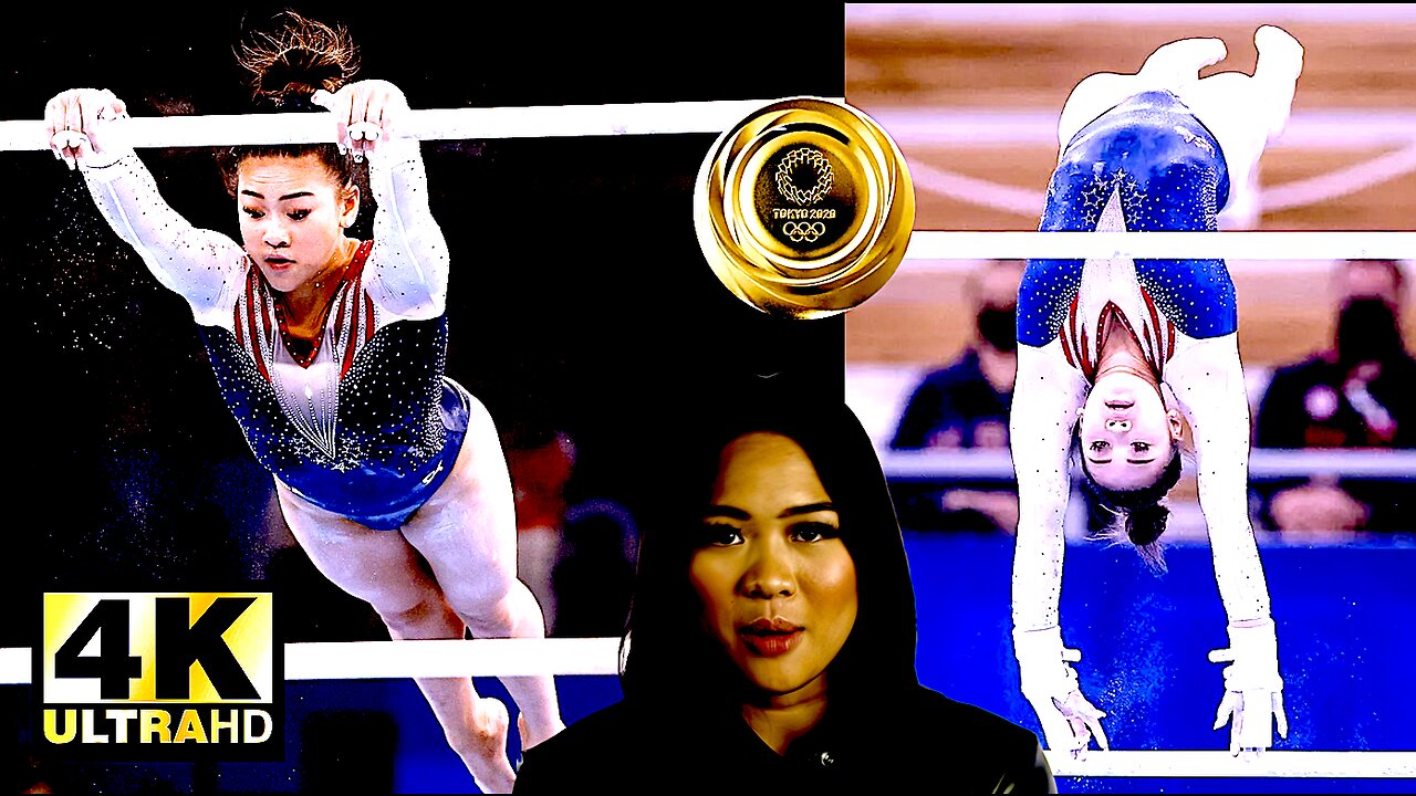 Suni LEE🇺🇸🥇Breaks Down Her Crazy Uneven Bars From Tokyo OG AA Final *Diff angles* (NBC.4K)