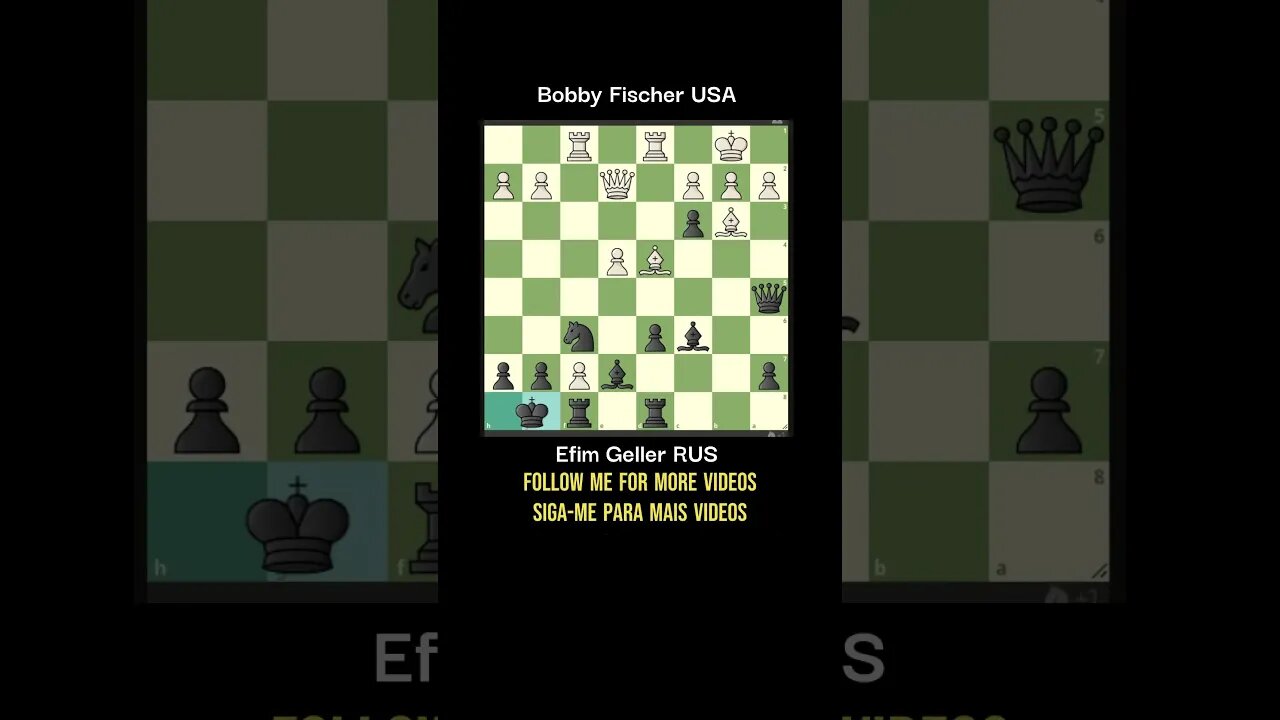 🥇🥇🥇BOBBY FISCHER VS GELLER 1967 EPIC GAME Um jogo épico e brutal #xadrez #chess #ajedrez